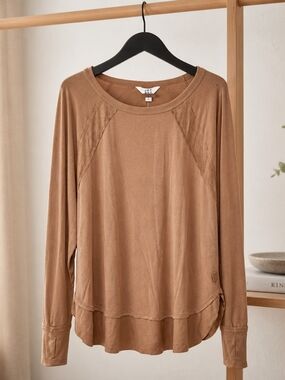Joy Lab Women's Brown Long Sleeve Top